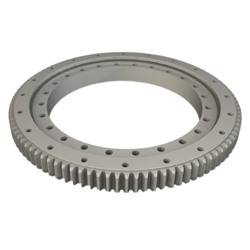 Crossed roller slewing bearing with exte